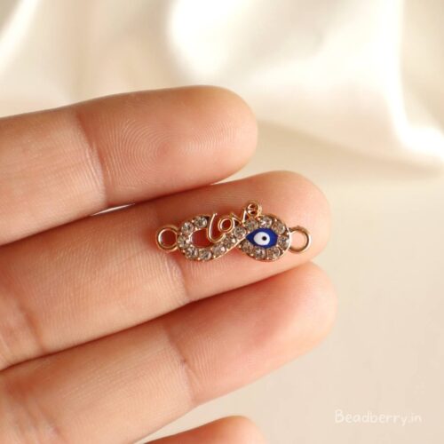 Infinity Love Stone Studded Connector Charm