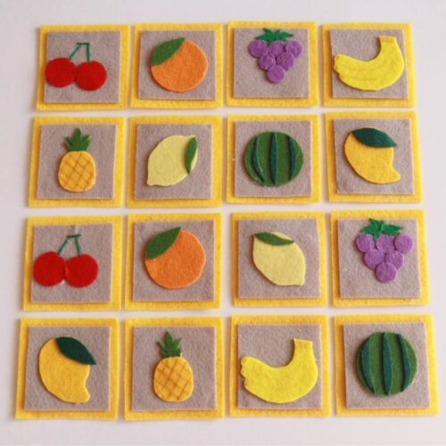 Match Up Memory Game For Kids- 16 Felt Cards