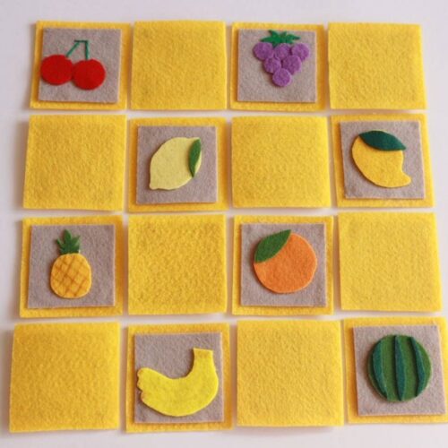 Match Up Memory Game For Kids- 16 Felt Cards