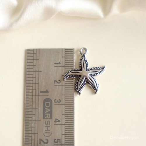 Silver Metal Starfish Charms-10 Pcs