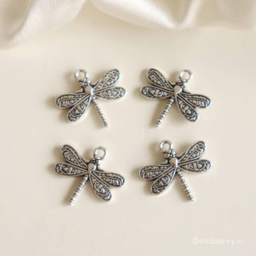 Silver Metal Butterfly Charms-10 Pcs