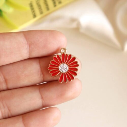Red Daisy Charm/Pendant