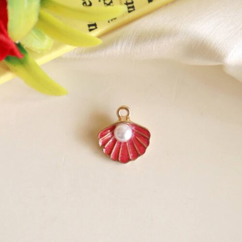 Pearl Studded Sea Shell Charm/Pendant