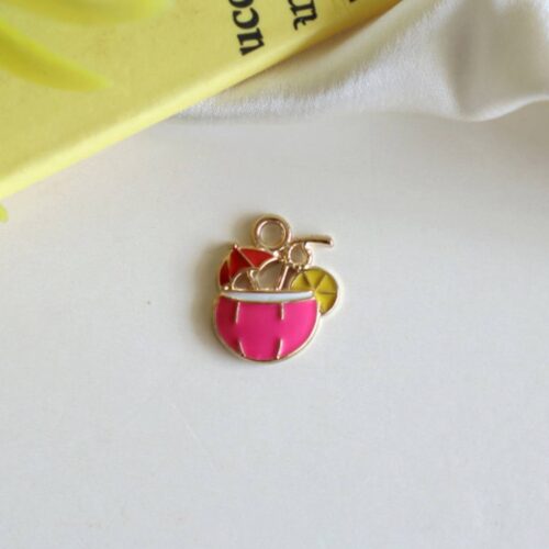 Pink Coconut Drink Charm/Pendant