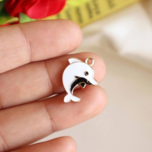 Dolphin Charm/Pendant- White