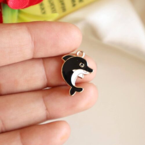 Dolphin Charm/Pendant- Black