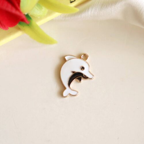 Dolphin Charm/Pendant- White