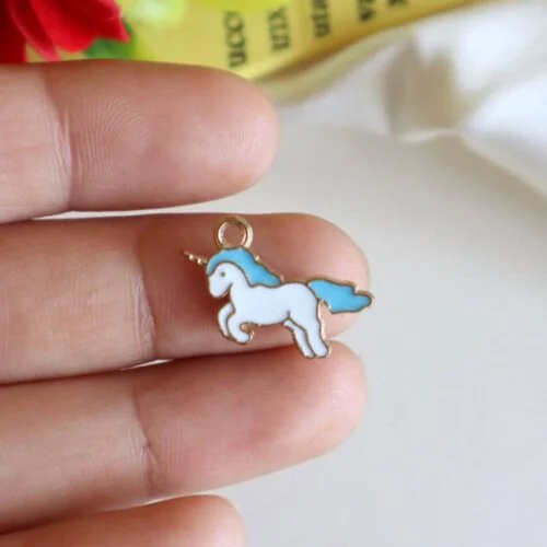 Small Unicorn Charm/Pendant-Blue
