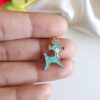 Enamel Reindeer Charm/Pendant-Black