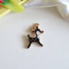 Enamel Reindeer Charm/Pendant-Black