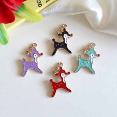 Enamel Reindeer Charm/Pendant