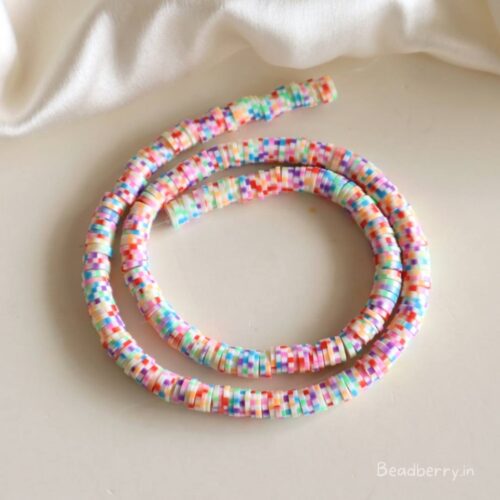 Multi Polymer Clay Fimo Beads- 1 String