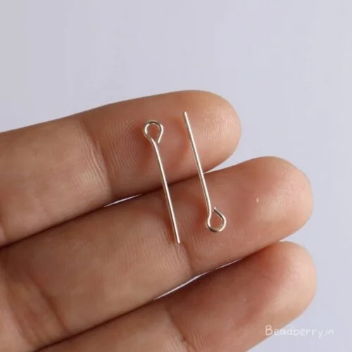 Silver-Plated Eye Pins For Jewelry Making | 20mm | 100Pcs