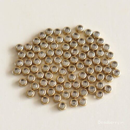 Kundan Stones-Round Shape | Size: 3mm | Pack Of 10gms