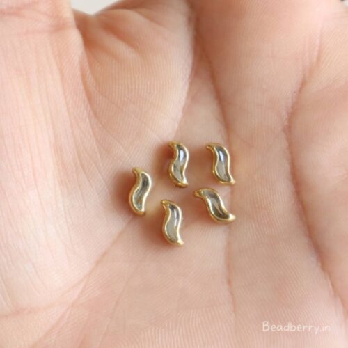 Kundan Stones-S Shape | Size: 8x4mm | Pack Of 10gms