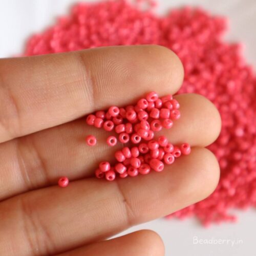 Pink Seed Beads | Size-11/0 (2mm) | 20gms