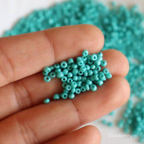 Turquoise Seed Beads | Size-11/0 (2mm) | 20gm