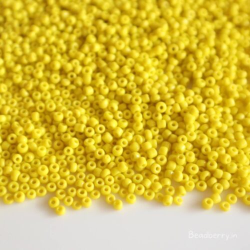 Yellow Seed Beads | Size-11/0 (2mm) | 20gm