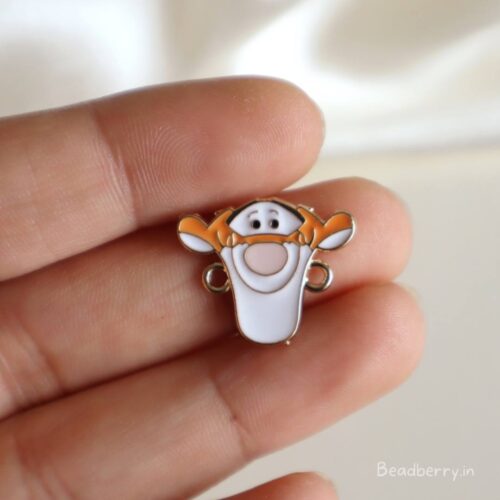 Tiger Enamel Connector Charm