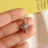 Silver Stone Studded Star Charm/Pendant