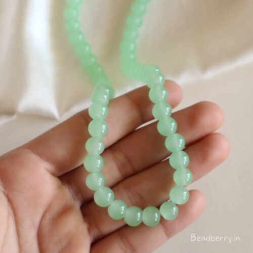 Pastel Green Glass Beads