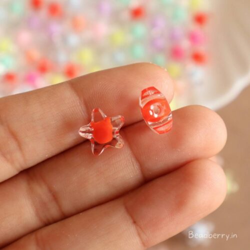 Transparent Star Acrylic Beads