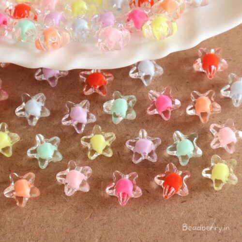 Transparent Star Acrylic Beads