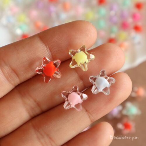 Transparent Star Acrylic Beads