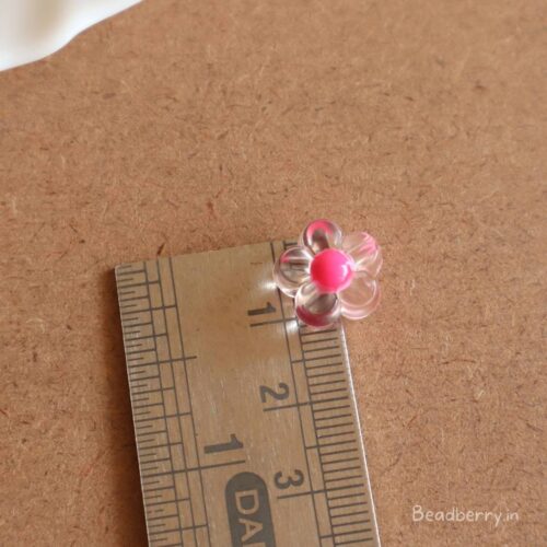 Transparent Flower Acrylic Beads