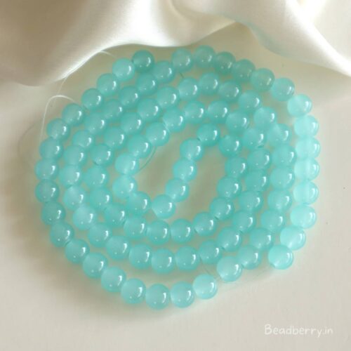 Ultramarine Glass Beads | 1 String | Size: 8mm