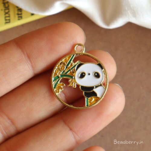 Enamel Panda Charm-A