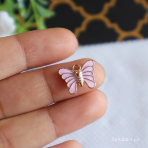 Small Butterfly Charms- Pink