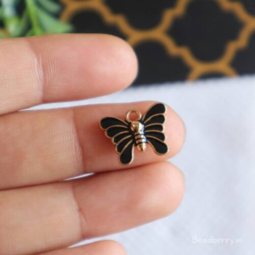 Small Butterfly Charms- Black