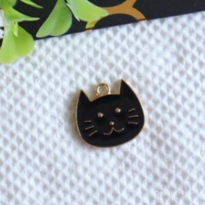 Black Cat Face Charm
