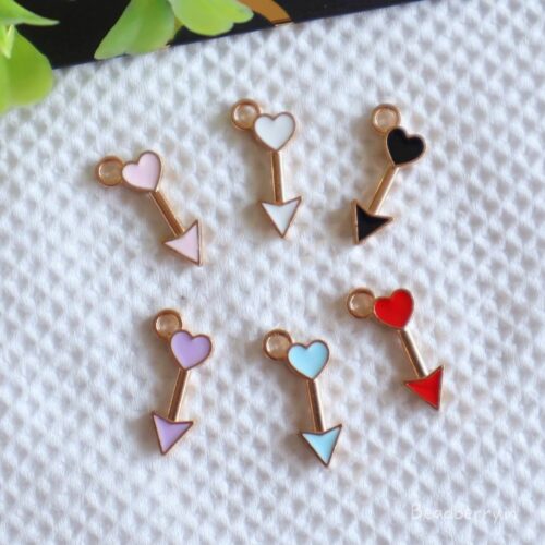 Arrow Heart Charms