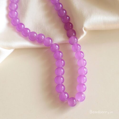 Purple Glass Beads | 1 String | Size: 8mm