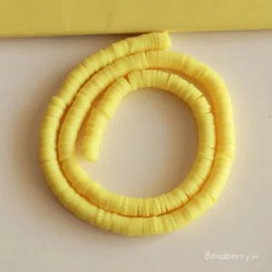 Neon Yellow Polymer Clay Fimo Beads-1 String