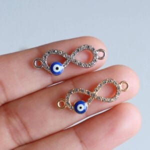 Infinity Evil Eye Connector Charm