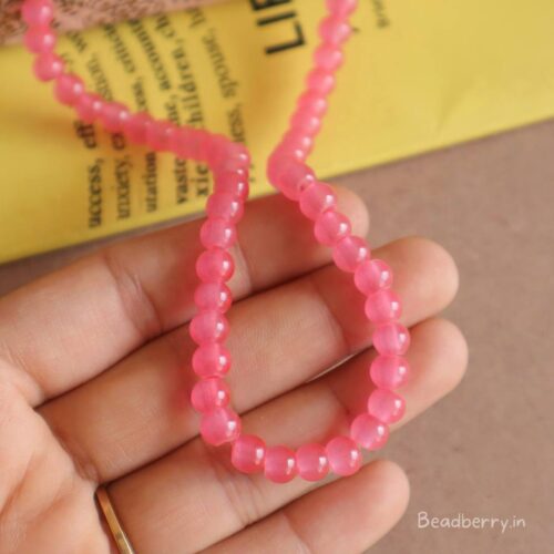 Punch pink Glass Beads