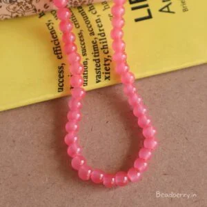 Punch pink Glass Beads