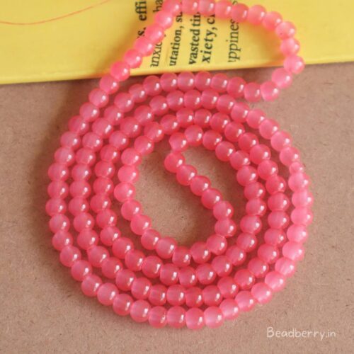 Punch pink Glass Beads