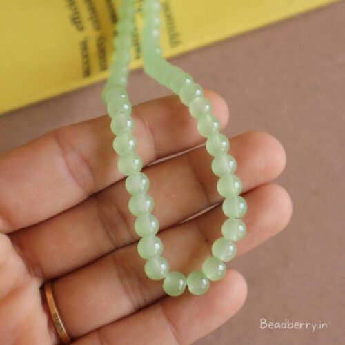 Pastel Green Glass Beads