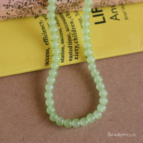 Pastel Green Glass Beads