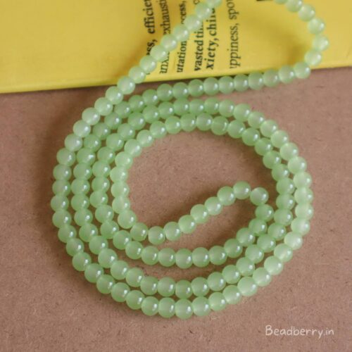 Pastel Green Glass Beads