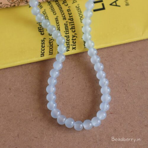 Light Baby Blue Glass Beads