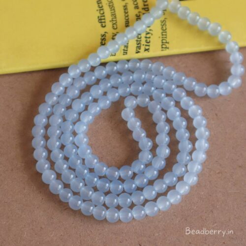 Light Baby Blue Glass Beads