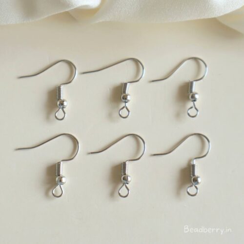 Dark Silver Fish Hooks-15 Pairs