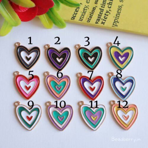 Heart In Heart Charms-Gold Plated