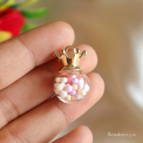 Transparent colorful Glass Globe Charms/Pendants-Balls