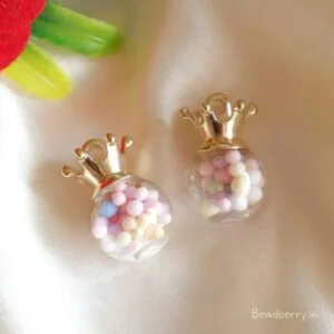 Transparent colorful Glass Globe Charms/Pendants-Balls